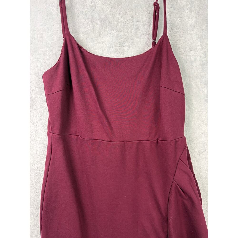 Lulus Adelaide Burgundy Ruffle Bodycon Dress - Size L - Picture 5 of 8